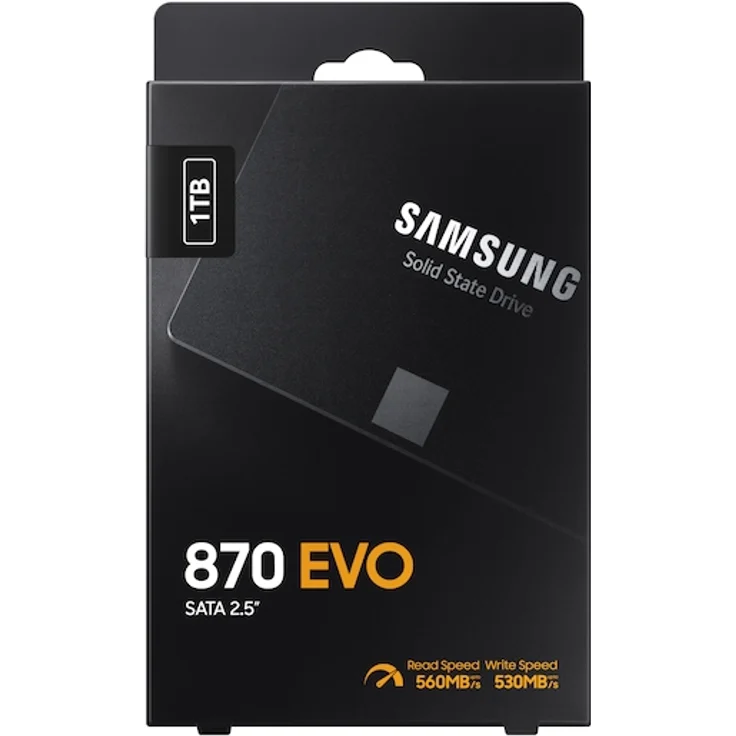 Samsung 870 EVO MZ-77E1T0B - Solid-State-Disk - verschlüsselt - 1 TB - intern - 2.5 Zoll (6.4 cm) - SATA 6Gb/s - Puffer: 1 GB - 256-Bit-AES - TCG Opal Encryption (MZ-77E1T0B/EU) – Bild 5