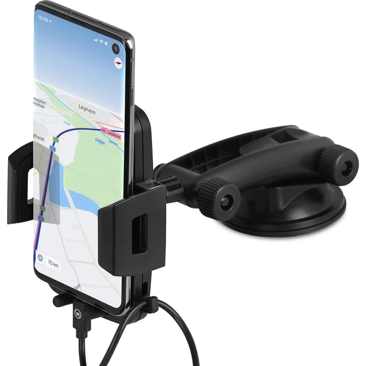 Wicked Chili Handyhalterung Auto Handyhalter kompatibel mit Samsung Galaxy S20 Ultra, S10, A51, A71 Auto KFZ-Halterung Smartphone Halterung Armaturenbrett & Windschutzscheibe 2 in 1 Saugnapf Halterung – Bild 1