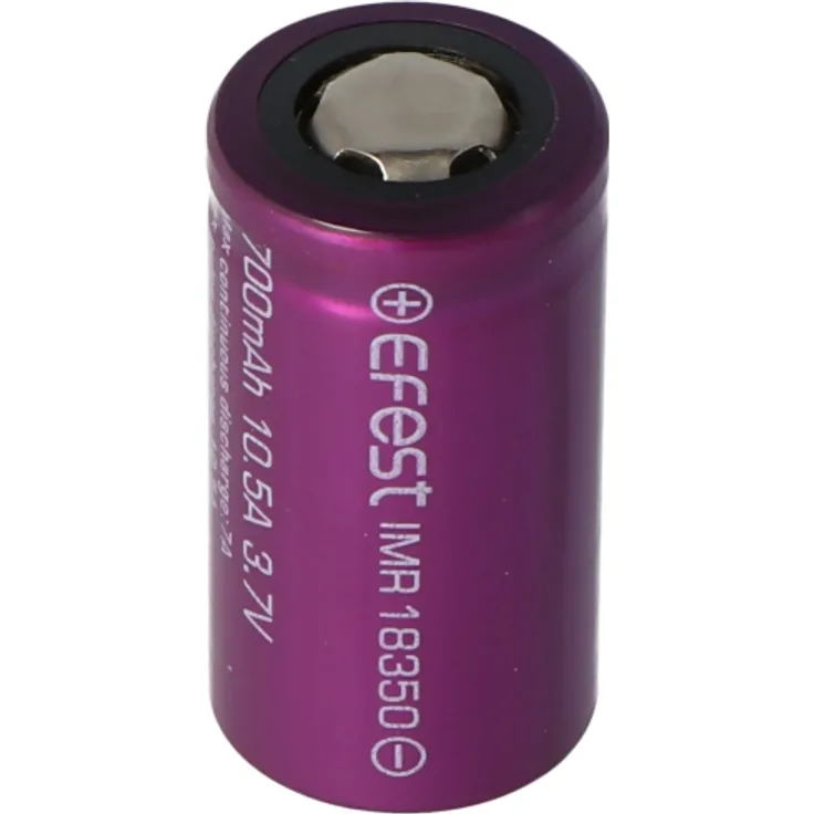 Efest Purple IMR18350 - 700mAh 3,7V Li-Ion-Akku (Pluspol flach)