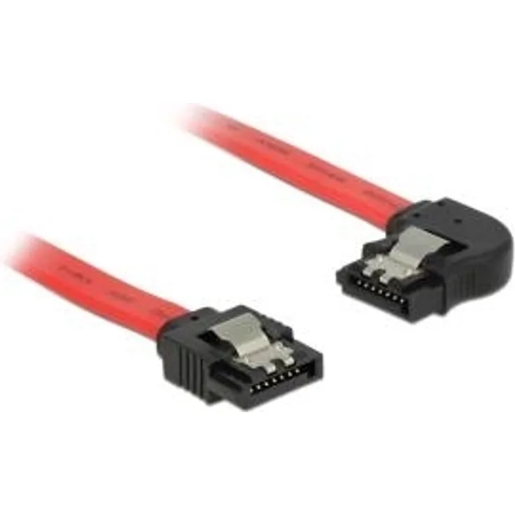 DeLock 83964 - SATA-Kabel (0,5 m, SATA 7-pin, SATA 7-pin, Male Connector-Male Connector, Schwarz, Rot, Gerade)