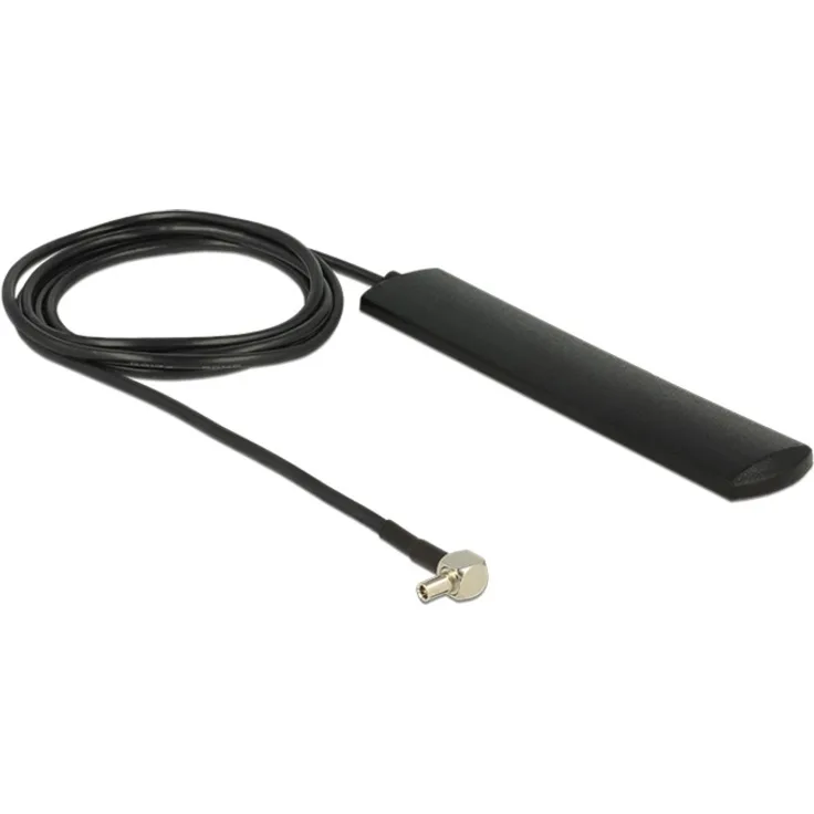 LTE-Antenne Delock TS-9 3dBi 90° starr 1.00m Klebem. Schwarz