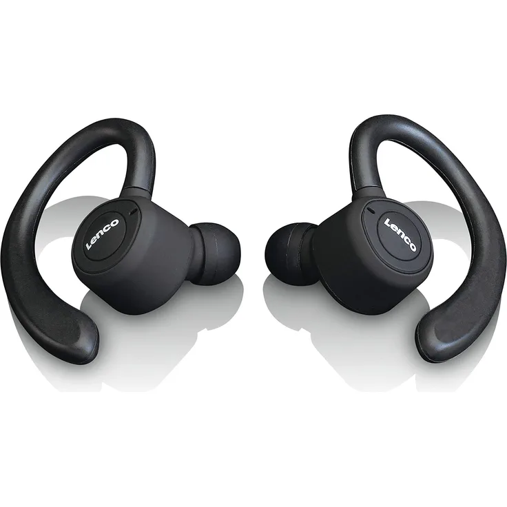 Lenco EPB-460 Bluetooth Kopfhörer - True Wireless In-Ear Kopfhörer mit Lade-Etui 1800mAh - 6 Stunden Spielzeit - IPX5 Wasserdicht - Bluetooth V.5 - Sport Ohrhörer