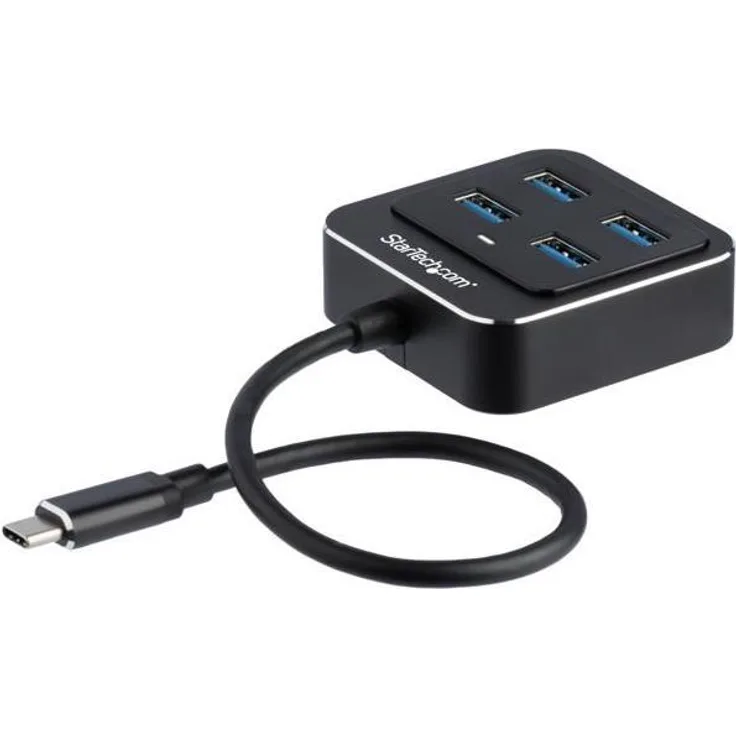 Startech.Com Hub USB-C a 4 Porte, Hub USB-C a USB 3.1 Gen 2, 10Gbps, 4X USB-A
