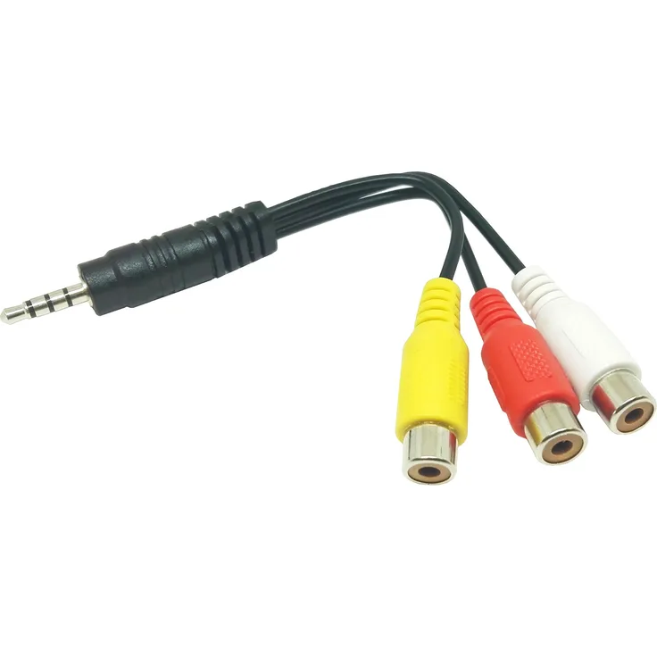 Xoro AV1 Audio-Video Adapterkabel (15 cm, ACC400518, geeignet für HRT 8719-8720-8724 Receiver + HTL-HTC Fernseher) schwarz