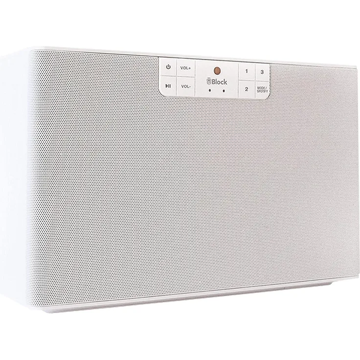 Audioblock BLOCK C Multiroom-Lautsprecher mit Alexa, Webradio, geeignet für Indoor, weiß