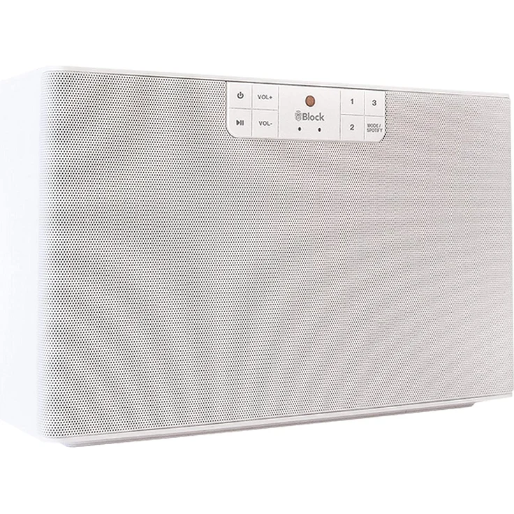 Audioblock BLOCK C Multiroom-Lautsprecher mit Alexa, Webradio, geeignet für Indoor, weiß