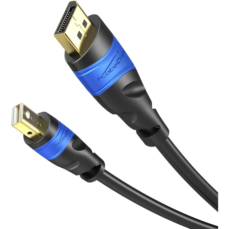 KabelDirekt - Mini Displayport auf Displayport Kabel - 2m - (4K 60Hz, Version 1.2 für PC & MAC) - TOP Series