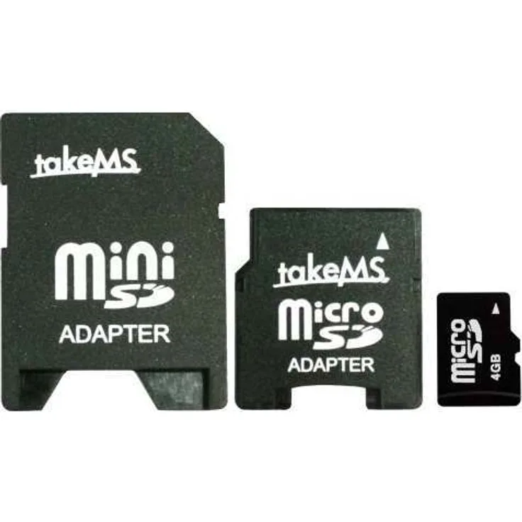 takeMS 4GB Micro SDHC Class 4 + 2 Adapter (88674)