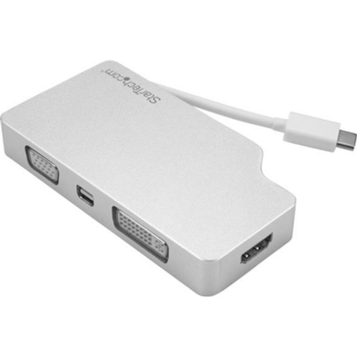 Startech 4-in1 USB-C Adapter 4K VGA/DVI/HDMI/mDisplayPort weiß