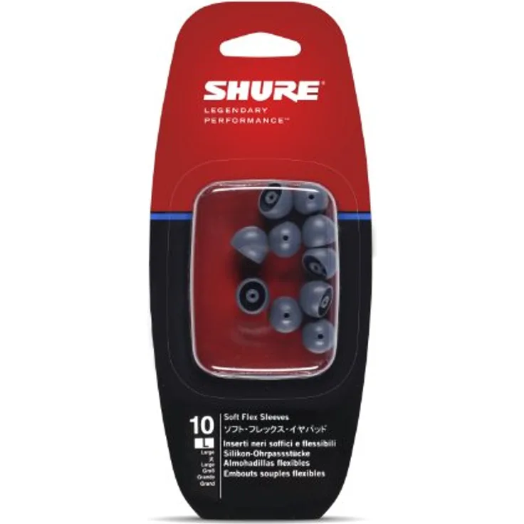 Shure EASFX1-10L Ultraweiche Silikon-Ohrpassstücke für SE Ohrhörer, large, 10 St.