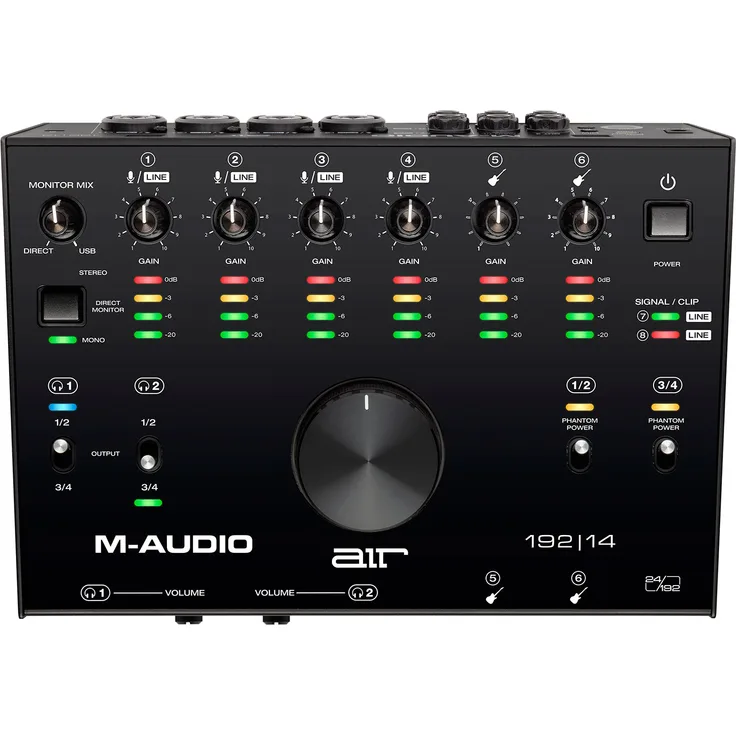 M-Audio AIR 192 | 14 - 8-in-4-out USB Audio- - MIDI-Schnittstelle mit ProTools und Ableton Live Recording Software mit Studio-Effekten und Instrumenten - Preisvergleich