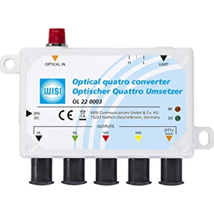 WISI 74380 OL 21 0003 Optischer Quad Umsetzer III weiß/blau