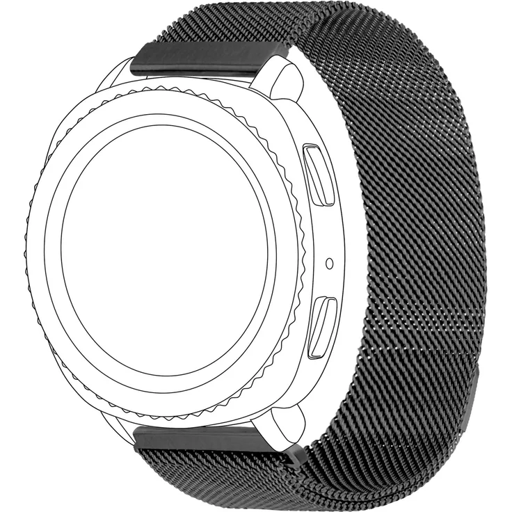 topp Mesh Armband für Samsung Gear Sport Galaxy Watch Garmin vivoactive & vivomove grau