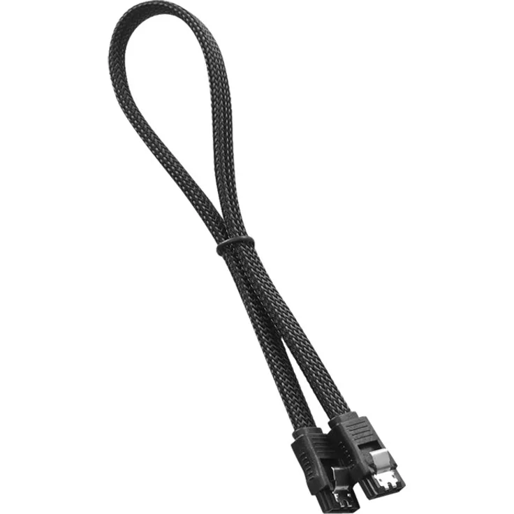 CableMod ModMesh - SATA-Kabel - Serial ATA 150/300/600 - SATA (W) bis SATA (W) - 60cm - Schwarz (CM-CAB-SATA-N60KK-R)