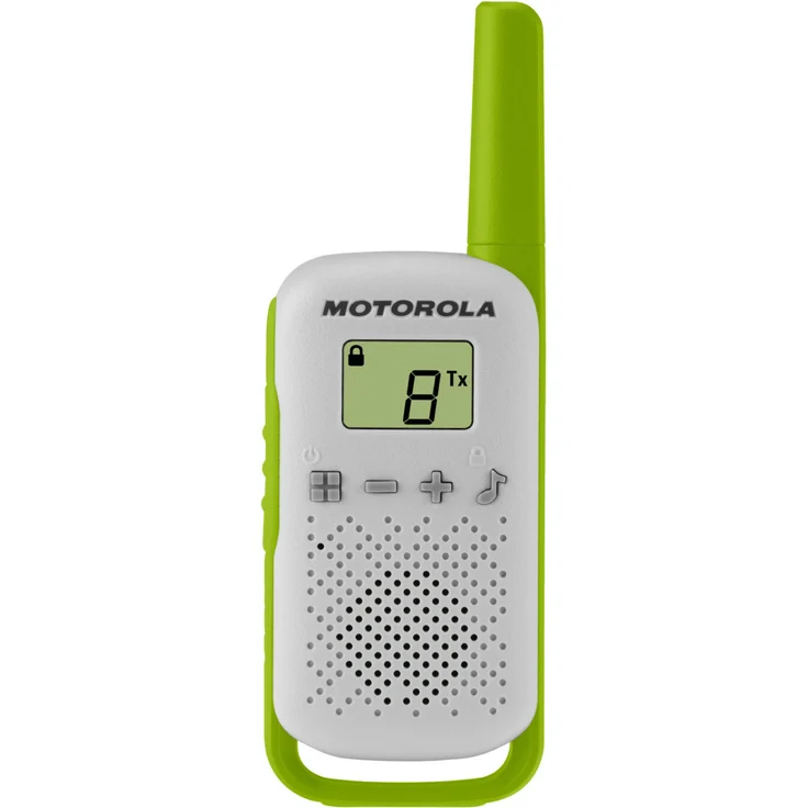 Motorola Talkabout T42 Triple PMR-Funkgeräte (3er Set, PMR446, 16 Kanäle, Reichweite 4 km), Walkie Talkie, grün, blau, orange – Bild 2