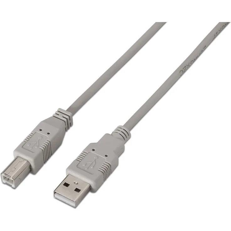 AISENS A101-0002 - USB Kabel (1,8 m, USB A, USB B, 2.0, Beige)