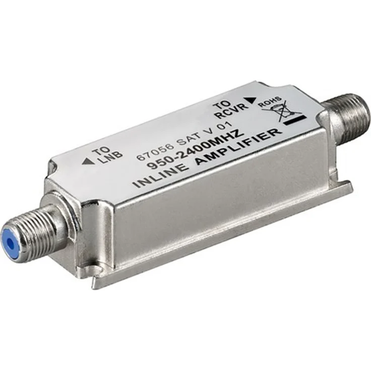 Goobay 67056 SAT-Antennenverstärker 950 MHz, 2400 MHz, Strecken-Nahverstärker zur Anhebung von Signalen