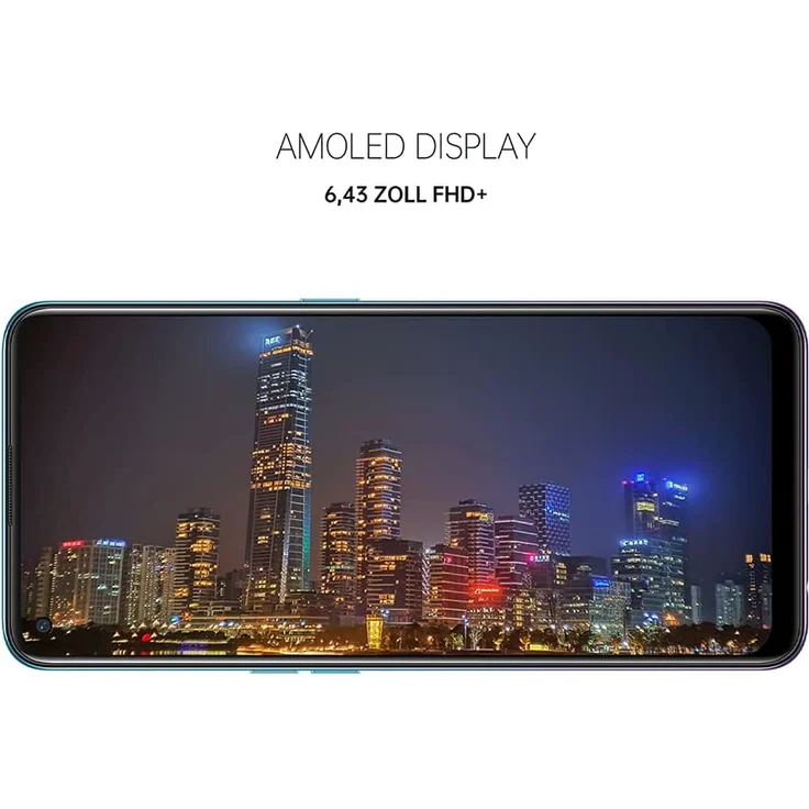 Oppo A94 5G Smartphone 16,26cm (6,42 Zoll) AMOLED-Display, 128GB interner Speicher, 8GB RAM, Dual-SIM, Android 11, Cosmo Blue – Bild 4