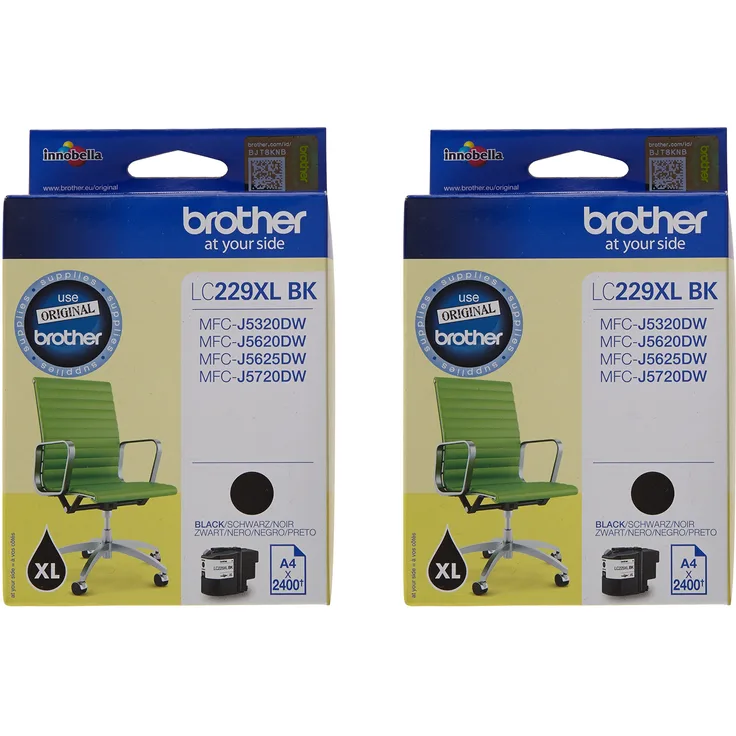 Brother LC229XL hohe Kapazität Ink Cartridge, Twin Pack, schwarz