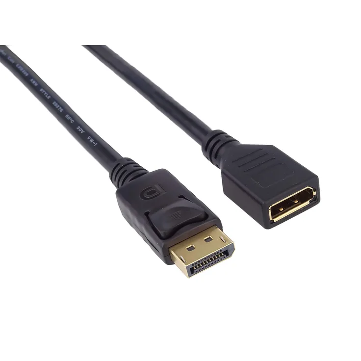 PremiumCord DisplayPort Verlängerungskabel M-F 3m, bis zu 10,8Gbps, Kompatibel mit Video FULL HD 1080p, HDCP, schwarz
