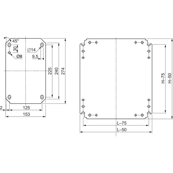 SCHNEIDER ELECTRIC Montageplatte NSYMM44