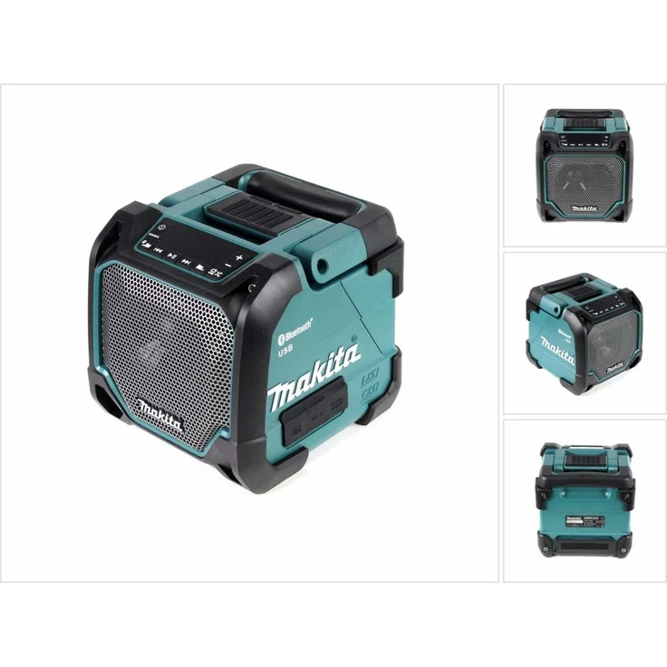 Makita DMR202 Bluetooth-Lautsprecher mit MP3-Player, Subwoofer, USB-Player, Display, wasserdicht, blau – Bild 2