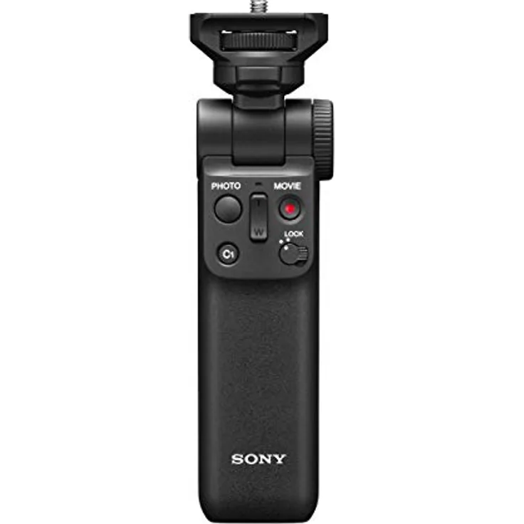 Sony GP-VPT2BT Bluetooth Handgriff (für Selfies und Vlogging, auch als Tripod nutzbar, kompatibel mit A9M2, A9, A7RM4, A7RM3, A7M3, A6600, A6400, A6100, RX100M7, RX0M2, ZV-1) schwarz