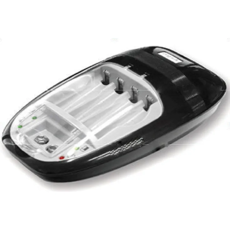 dynamic24 Beghelli Batterieladegerät Ladegerät Schnelllader Akkuladegerät Akku AA/AAA/9 V