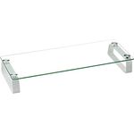 LogiLink BP0027 TV-Halterung Ständer Zubehör: Monitorerhöhung/-tisch aus Glas (Dicke: 5mm), max. Belastung 20kg