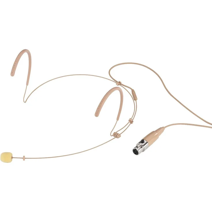 MONACOR HSE-130-SK Ultraleichtes Kopfbügelmikrofon, Kugelcharakteristik, beige