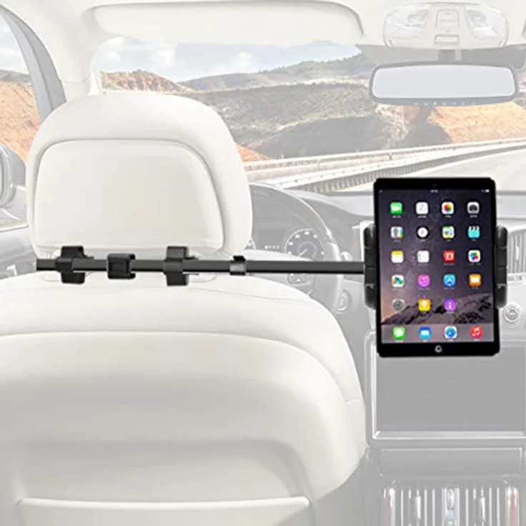 Macally KFZ-Kopfstützenhalterung für iPad Pro/Air/Mini, Tablets, Nintendo Switch schwarz – Bild 1