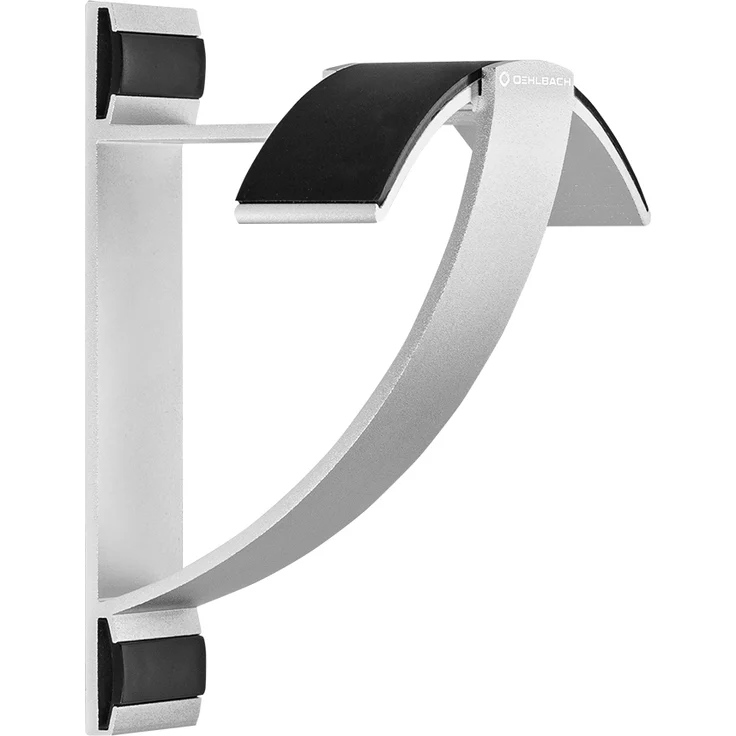 Oehlbach Alu Style W1 - Wandhalterung Kopfhörerhalter für Kopfhörer und Gaming Headsets (eloxiertes Aluminium, schnelle Wandmontage & optimale Aufbewahrung) Silber – Bild 2