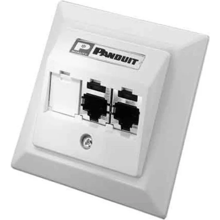 Panduit Schrägzentralplatte 3-Port 2xCJS688TG, 1B CS2P6TGAWY, CS2P6TGAWY