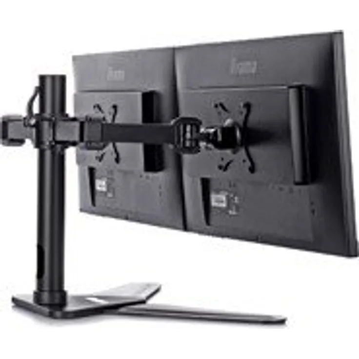 iiyama DS1002D-B1 Standfuß duale Monitorhalterung (für Displays bis 30 Zoll und maximal 10kg - Monitor) schwarz