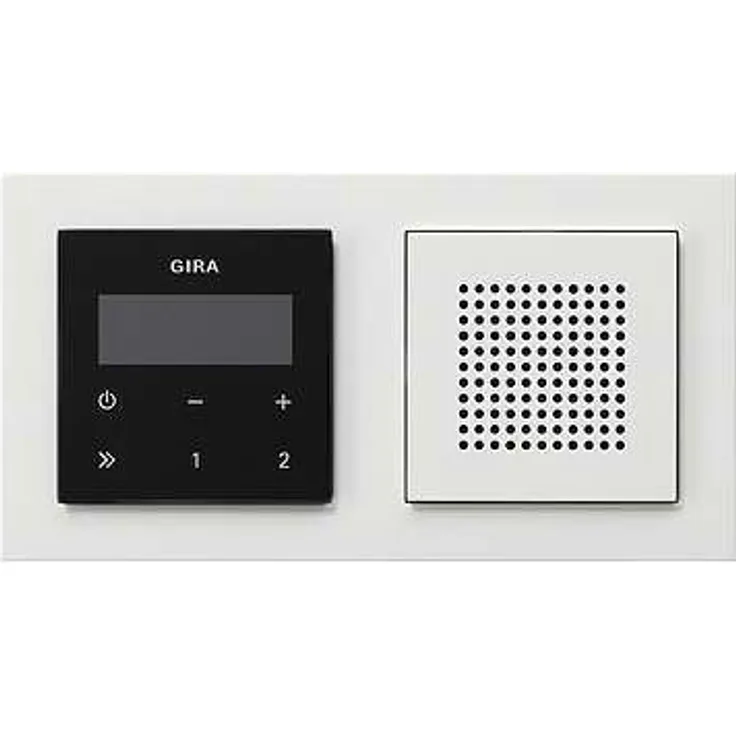 Gira 049572 Unterputz Radio RDS mit E2 Rahmen Gira E2, weiß - schwarz