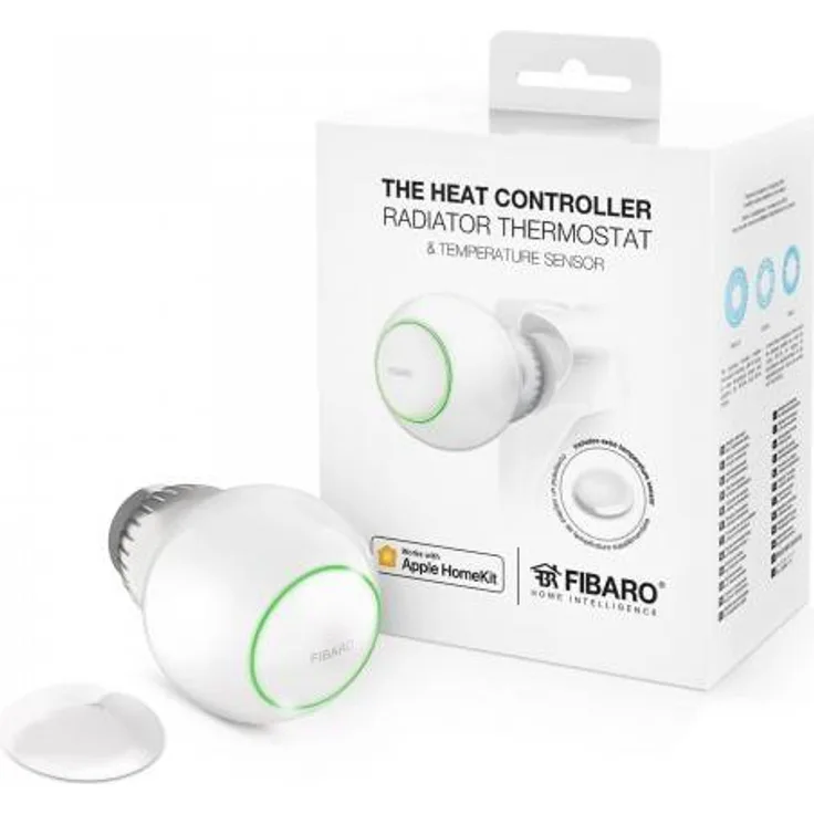 FIBARO HomeKit The Heat Controller Starter Pack - iOS Bluetooth Heizungsthermostat, Wärmeregler mit Temperaturfühler, FGT-PACK HK