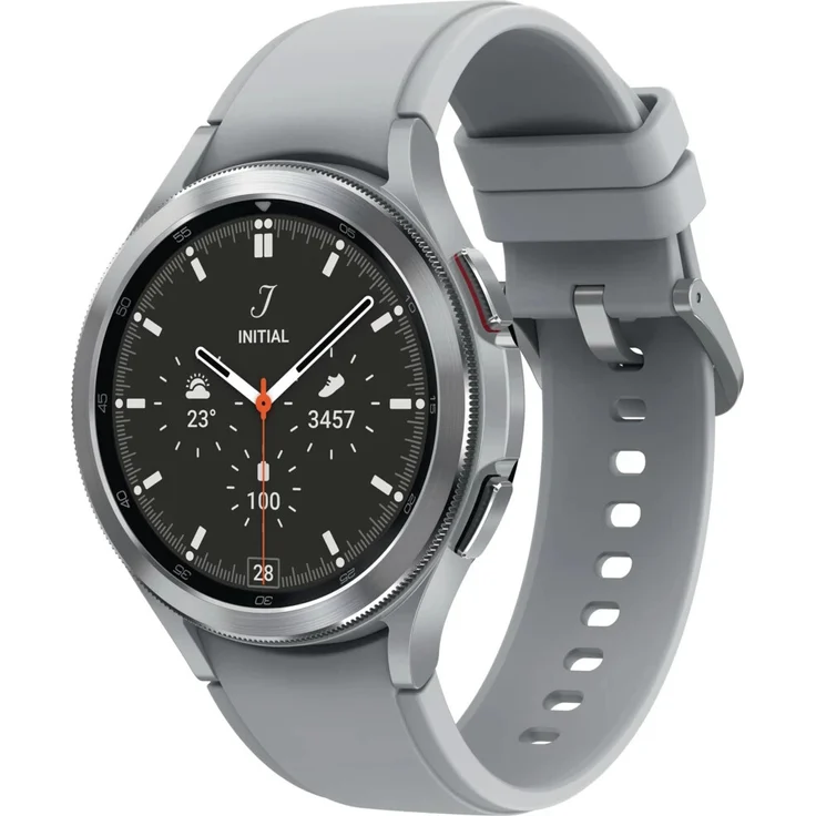 Samsung Galaxy Watch4 Classic LTE Smartwatch Unisex, 46mm, Edelstahlgehäuse, Silver – Bild 3