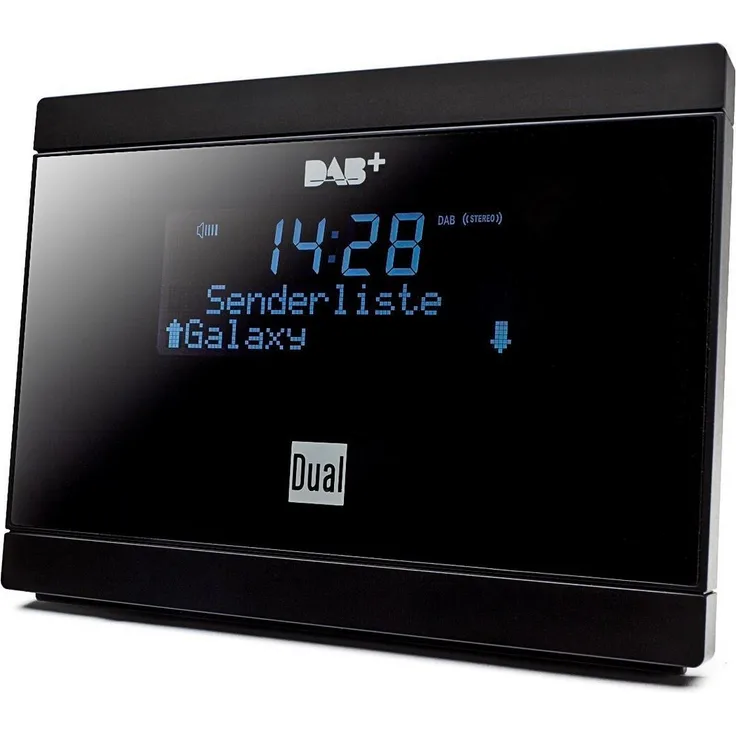 Dual DAB 2 A Digital-Radio Adapter mit Fernbedienung (LCD-Display, DAB(+)-UKW-Tuner, Alarmfunktion) Schwarz