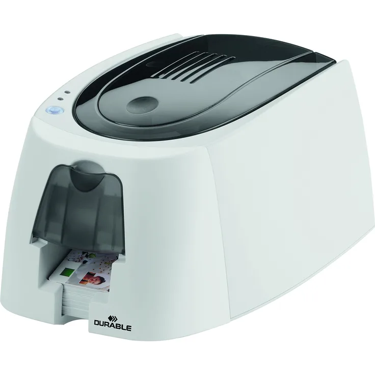 Durable 891000 Kartendrucker (Duracard ID 300 EU, inkl. 100 Plastikkarten und 1 Farbband) 1 Stück farbe sortiert