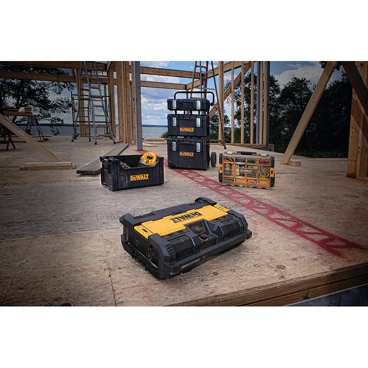 DeWalt Tough-Box Radio DWST1-75659 Baustellenradio mit Bluetooth, LCD-Display, spritzwassergeschützt, schwarz – Bild 5