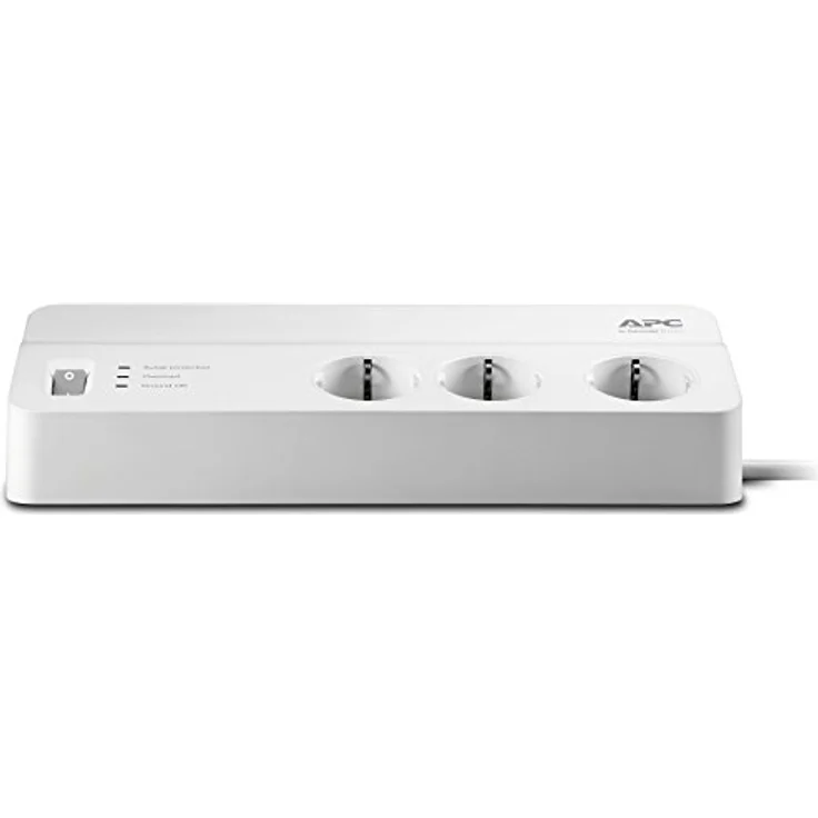 APC Surge Protector - PM6-GR - Steckdosenleiste mit Überspannungsschutz (6-fach Stecker Schuko, schaltbar, für PC, TV u.a. - Farbe: weiß)