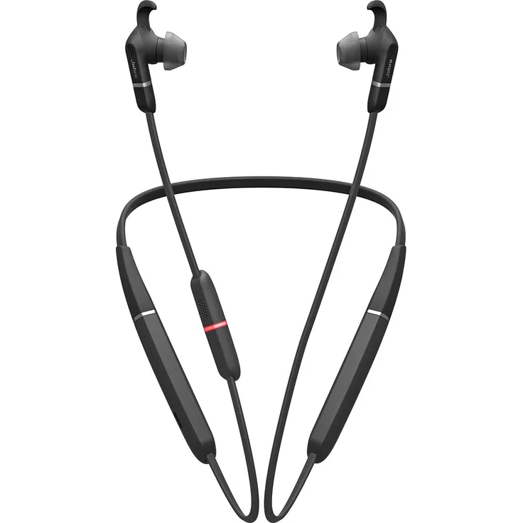 Jabra Evolve 65e MS binaural inkl. Link 370 In-Ear Kopfhörer, mit Bluetooth, Mikrofon, Noise Cancelling, schwarz