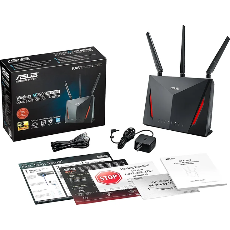 Asus RT-AC86U Home Office Router (Ai Mesh WLAN System, WiFi 5 AC2900, Gaming Engine, Gigabit LAN, App Steuerung, AiProtection, USB 3.0, VPN, PPTP, OpenVPN) – Bild 4