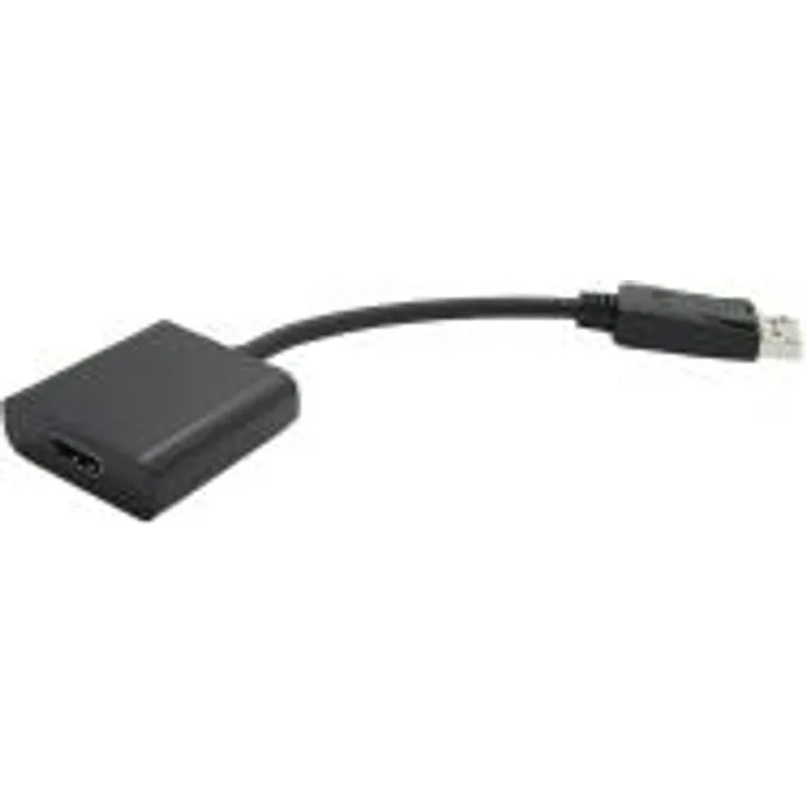 Value DisplayPort HDMI Adapter aktiv mit DP v1.2 I Kabel-Adapter mit DP Stecker auf HDMI Buchse I schwarz, 15 cm