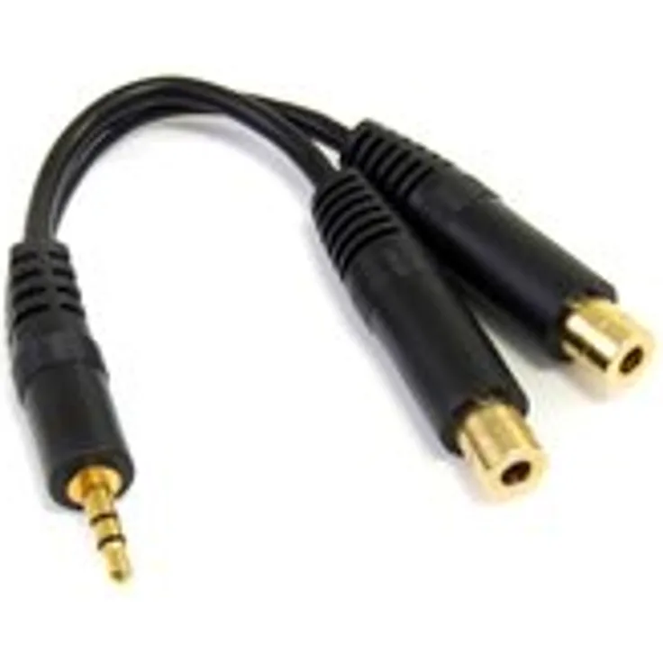 STARTECH.COM 15cm Stereo Splitter Kabel - 3,5mm Klinke Stecker auf 2x 3,5mm Buchse - Audio Klinkenkabel