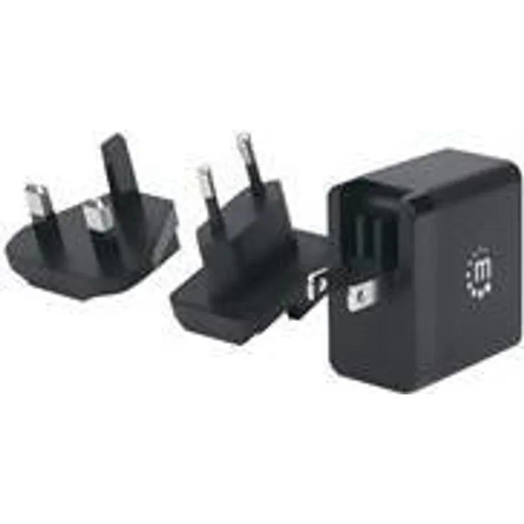 Manhattan IPW-USB-G65W - Netzteil - Wechselstrom 100-240 V - 65 Watt - Schwarz (102278)