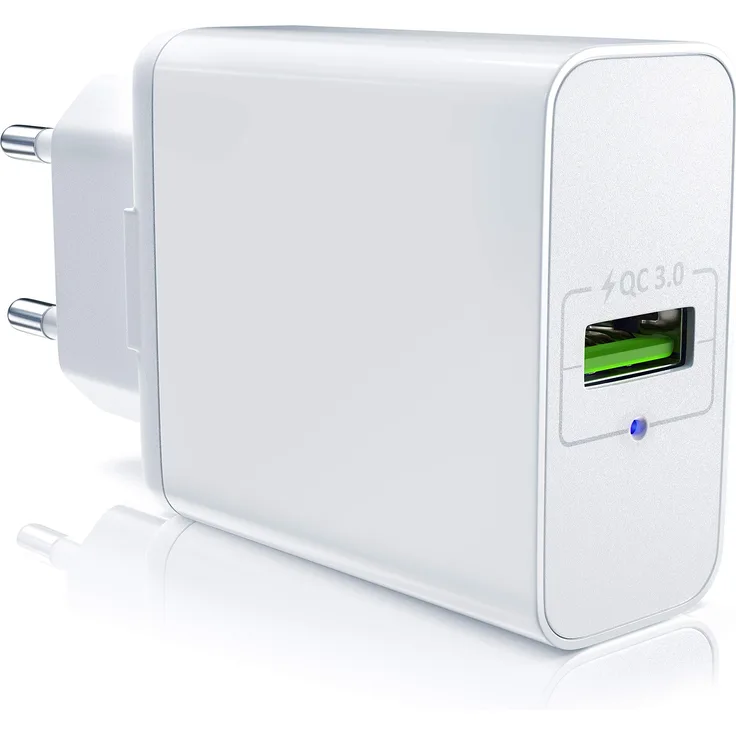 CSL - USB Ladegerät mit Schnellladefunktion - Netzteil mit Quick Charge 3.0 - Smart Charge Solid Charge intelligentes Laden - geeignet für Handys, Smartphones, Tablets uvm