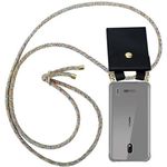 cadorabo Handykette für Nokia 2.2 in RAINBOW, Silikon Necklace Umhängehülle mit Gold Ringen, Kordel Band Schnur und abnehmbarem Etui SchutzHülle