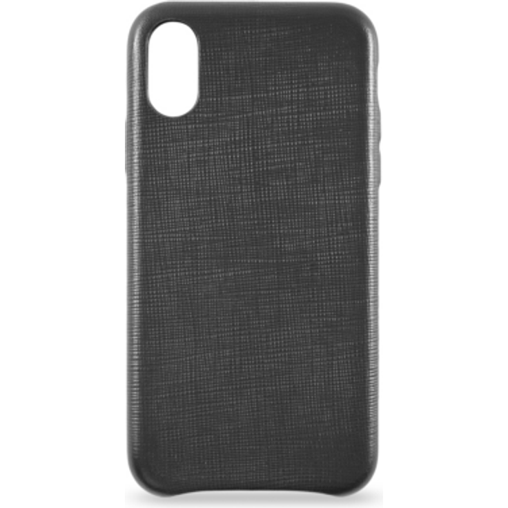 KMP Premium Lederhülle für iPhone X - schwarz - Schutzhülle - extra stabil & leicht - Leder Case