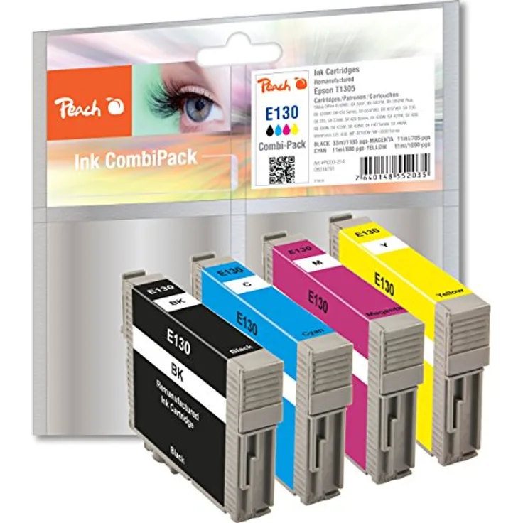 Peach Spar Pack Tintenpatronen kompatibel zu Epson T1305 (T1301, 1302, 1303, 1304)